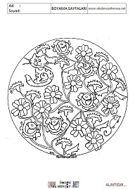 Mandala boyama sayfaları